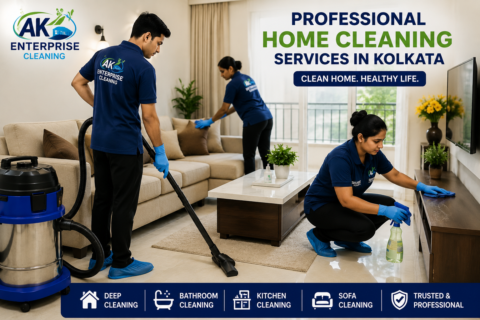 Professional Home Cleaning Services in Kolkata at Affordable Prices
